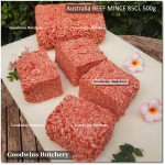 Australia beef mince plain 75CL daging sapi giling frozen price/pack 500gr